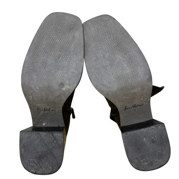 Sam Edelman Wade Boots Women's 8 Black Leather Square Toe Block Heel Knee High - Picture 5 of 13